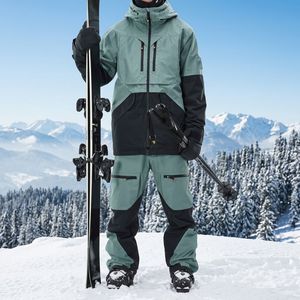 High Quality Winter Ski <b>Suit</b> <b>Men</b> Women <b>Waterproof</b> Windproof Thermal Snow Jacket and Pants Two Piece Set for Outdoor Sports - Product Image 4