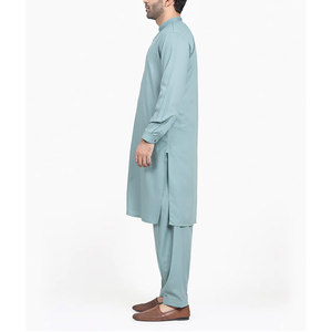 Wholesale Customized Color Plus Size <b>Men's</b> Shalwar Kameez Best Quality Solid Material Made <b>Men</b> Shalwar Kameez - Product Image 1