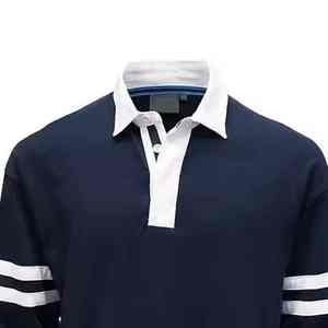 Camiseta de rugby gruesa y resistente 100% algodón, logotipo personalizado, camisetas de rugby clásicas de manga larga, ropa de equipo de alta calidad, camiseta de rugby profesional - Product Image 4