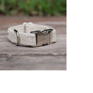 Solid Color Nylon Dog Collar Adjustable Buckle Closure Simple Style for Dogs All Seasons - Product Image 1