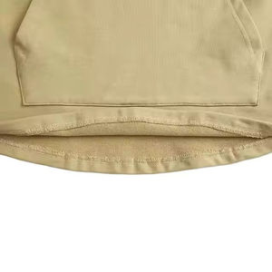 Ensemble de survêtement en coton respirant pour homme, deux pièces, tissu uni teint, tenue décontractée confortable avec logo personnalisé, vente en gros - Product Image 6