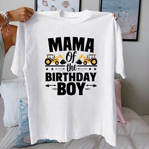 เสื้อยืดผ้าฝ้ายแท้สำหรับผู้หญิงใส่สบายสำหรับเด็กชายวันเกิด - Product Image 4