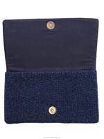 Pochette perlée multicolore avec broderie homard, style nautique, pour soirée, mariage, mariée, personnalisée, de créateur, de luxe, mode, portable