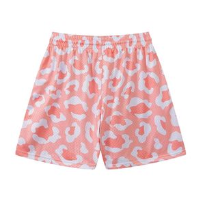 Pantalones Cortos de Malla de Poliéster con Estampado de Leopardo Rosa Coral para Hombre, Ropa de Playa Casual de Verano, Pantalones Cortos de Entrenamiento Deportivo Extra Grandes - Product Image 2
