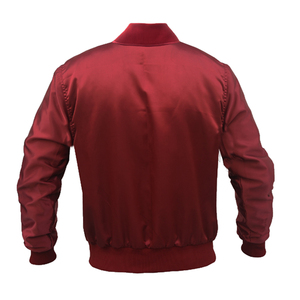 Chaqueta Varsity Unisex Gris de Lona, Corte Regular, Cuello Alto, Cierre de Cremallera, Color Sólido, Estilo Casual, Ropa de Invierno - Product Image 4
