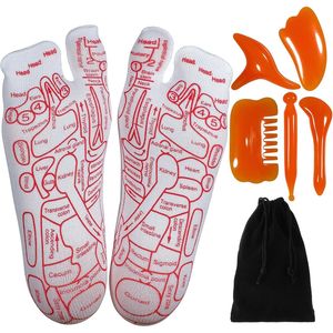 Set di 5 Calzini per Riflessologia Plantare per Principianti con Strumenti per Massaggio - Product Image 1