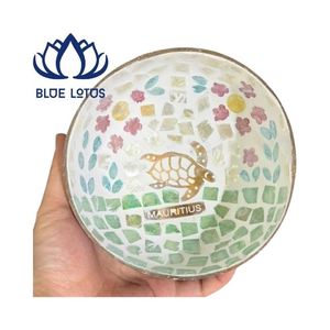 Tazón de Coco con Mosaico de Perlas Hecho a Mano en Vietnam, Diseño Clásico, Apto para Lavavajillas, para Decoración del Hogar, Regalo Decorativo - Product Image 1