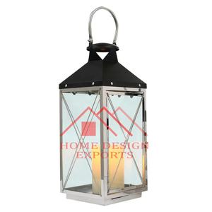 Linterna colgante de acero inoxidable con acabado plateado La mayoría de las ventas Diseño árabe Mesa de acero pulido de lujo Linterna de piso - Product Image 2