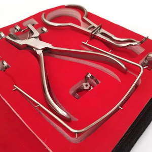 Complete Rubber Dam Dental Isolation Instrument Set with Stainless Steel <b>Frame</b> Punch <b>Clamp</b> Forceps Assorted <b>Clamps</b> and Placement - Product Image 4