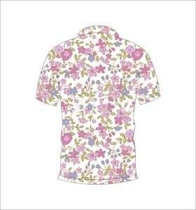 Polo à manches courtes pour hommes, blanc, rose, imprimé floral, décontracté, mode été, chemise de golf - Product Image 5