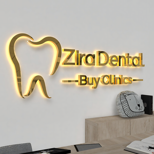 Tùy chỉnh kim Loại cắt Backlit thư LED chiếu sáng signage cho phòng khám Nha khoa bàn tiếp tân - Product Image 4