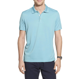 Chemises décontractées en tricot 100% coton pour hommes, blanc uni, logo brodé, séchage rapide, manches courtes, MOQ personnalisé - Product Image 2