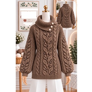 Pulls 100% acrylique ou coton, calibre 12, pour femmes, très tendance, style décontracté, pour la saison hivernale, fournisseur du Bangladesh. - Product Image 6