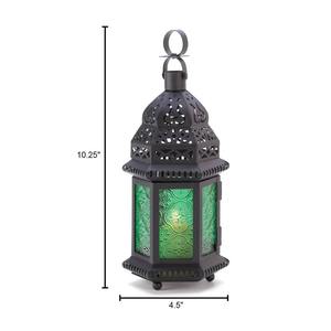 Farol de Vidrio Negro y Verde de Estilo Vintage, Ideal para Decoración Festiva y Regalos, Luz Decorativa, Suministro al por Mayor desde India - Product Image 2