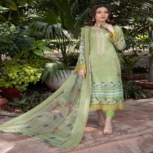 Venta de liquidación en vestido de fiesta de mujer Dr Haris Viscose Shalwar Kamez Dupata ropa de venta entera paquistaní e India - Product Image 6