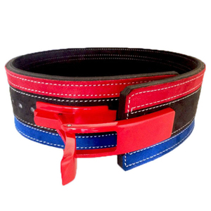 Cinturón de Entrenamiento de Levantamiento de Pesas, Antideslizante, Impermeable, Transpirable, de Cuero Vacuno, con Hebilla de Palanca, para Gimnasio, Fitness, Unisex - Product Image 1