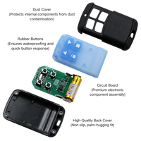 Télécommande RF à code fixe HFY à 4 boutons, étanche, sans fil, automatique, pile AAA, portée de 50 à 100 m, automatisation domestique universelle