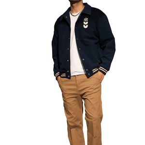 Veste varsity pour homme en molleton 100% coton de haute qualité, logo brodé chenille personnalisé OEM/ODM, style streetwear. - Product Image 3
