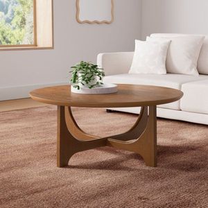 Table basse en bois aux tons chauds conçue pour compléter le mobilier de salon grâce à la beauté du bois naturel - Product Image 2