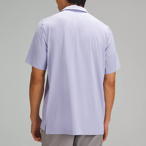 Sporty <b>Purple</b> <b>Polo</b> <b>Shirt</b> for Men Fine Gauge Pique Breathable Wicking Fabric Hidden Button <b>Polo</b> <b>Shirt</b> - Product Image 2