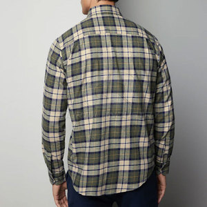 Prix de gros usine Nouvelle chemise en flanelle élégante pour homme, personnalisable avec marque privée, en coton doux à carreaux, boutonnée, manches longues, haute qualité - Product Image 2