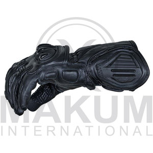 Guantes de carreras de cuero de dedo completo con protección en la palma para montar, unisex - Product Image 4