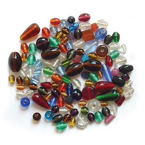 Perles en verre soufflé fantaisie à petit trou, en feuille d'argent, faites à la main en Inde, pour la fabrication de bijoux en cristal, collection en gros - Product Image 2
