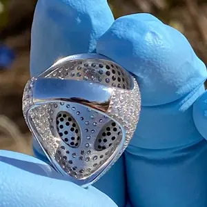 Bague Alien Head Iced Out en Moissanite, Argent Sterling 925 Massif, Style Hip Hop, Bague Statement Audacieuse pour Homme, Bijou Diamant de Laboratoire, Cadeau de Fête - Product Image 3