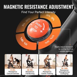 Bicicleta de Ejercicio Estática con Resistencia Magnética Ajustable, Bicicleta de Cardio para el Hogar con Funcionamiento Silencioso - Product Image 3