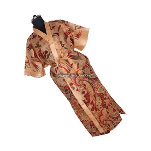 KL010 2026 Spring Women Vintage Sari Kimono Long Sleeve Stylish Multi Color ODM Nightgown Silk - Product Image 6