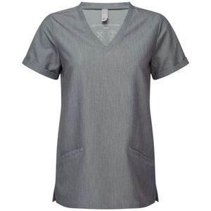 Unisex V Neck Short Sleeve Cotton Jersey <b>Scrub</b> <b>Tops</b> Hospital Uniforms for Nursing Workwear OEM Red Green Gray - Product Image 5