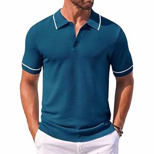 Wholesale 250 Gsm Cotton T-<b>Shirt</b> for Men Loose Plain Polo Collar Bulk Plus Size with Logo Design made by <b>Dress</b> Sports - Product Image 1