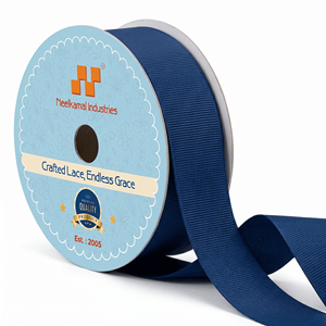 Rollo de cinta de grosgrain azul de 25 mm a granel para correas de mascotas, cinturones, ribetes de uniformes, costura, manualidades, embalaje y uso decorativo - Product Image 2