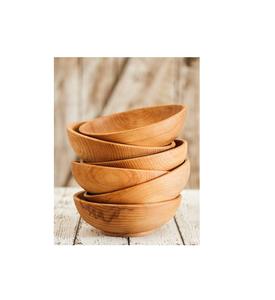 Grand saladier en bois massif pour mélanger et servir, bol en bois durable pour hôtel et restaurant - Product Image 1