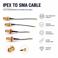 Câble coaxial RF personnalisé UFL vers SMA femelle avec adaptateur de panneau pour antenne WiFi et module IoT