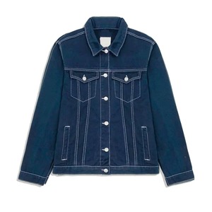 2026 New Arrival Men's <b>Denim</b> <b>Jacket</b> Winter Wear <b>Custom</b> Front Printed Logo Solid Color Lightweight - Product Image 5