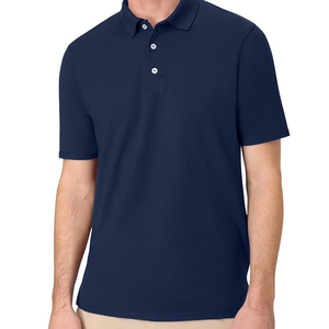 Camisas de Golf de Manga Corta Tejidas al por Mayor, con Botones, Color Sólido, de Alta Calidad, con Logotipo Personalizado con Impresión Digital, Camisas para Hombre 100% Algodón de Secado Rápido - Product Image 5