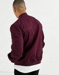 เสื้อแจ็กเก็ตบอมเบอร์มีซิปด้านข้างของผู้ชายผ้าฝ้าย/โพลีเอสเตอร์ออกแบบได้ตามต้องการสำหรับเล่นกีฬา - Product Image 4