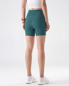 Womens Multi Pocket High Waist Running Tights <b>Short</b> Length Nylon Quick Dry Sporty <b>Tight</b> <b>Shorts</b> Custom logo Compression <b>Shorts</b> - Product Image 5