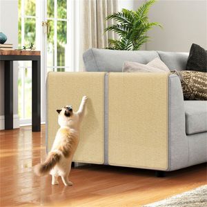 Confezione da 2 Tappetini Tiragraffi per Gatti in Sisal Naturale 32"x20", Tappetini Multifunzionali per Riposo e Gioco per Case con Più Gatti - Product Image 5