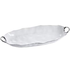 Plateau de service élégant en métal avec finition émaillée polie, idéal pour les occasions spéciales, la décoration de la maison ou les besoins quotidiens de service. - Product Image 6