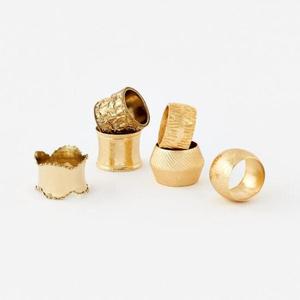 Solid Design Brass Napkin Rings <b>Set</b> of 4pcs Reusable Food Grade high Quality Serviette Napkin Ring For Restaurant Event Supplies - Product Image 3