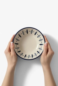 Elegant Decorative <b>Ceramic</b> Ring <b>Dish</b> Tiny Floral Pattern Smooth Glazed Finish for Chic Vanity and Table Organization - Product Image 2