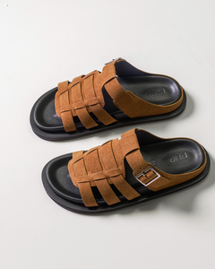 PUP <b>Sandal</b> Spring Summer Classic Cushioning Anti-Slippery Lightweight Handmade Genuine Cow Leather Microfiber Midsole TPR - Product Image 4