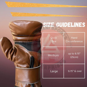 Mitaines de boxe professionnelles en cuir, très vendues, avec logo personnalisé, évacuation de l'humidité, sangle auto-agrippante, unisexe - Product Image 4