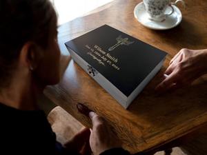 Caja de Madera Estampada Estilo Antiguo, Caja de Joyería Vintage, Caja de Almacenamiento de Madera Estampada para Decoración Rústica, Venta al por Mayor - Product Image 5