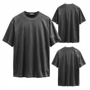 Camiseta Oversize de Algodón Premium de Alto Gramaje con Corte Holgado, Estilo Urbano Relajado, Moda Casual, Prenda Personalizada con Estampado - Product Image 4