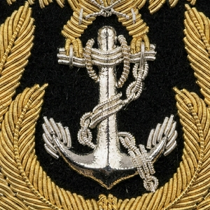 Écusson brodé personnalisé Aigle Doré et Ancre, à coudre, pour uniformes, vestes et vêtements - Product Image 2