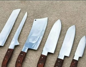 Handmade 67-Layer Stainless Steel Durable <b>Sharp</b> Straight Edge 6-Piece Kitchen <b>Knife</b> <b>Set</b> Wooden Ambidextrous - Product Image 3