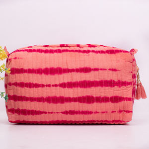 Sac à cosmétiques matelassé en coton unisexe, grande capacité, imprimé à la main, lavable, style vintage, fermeture éclair, vente chaude, qualité supérieure - Product Image 3